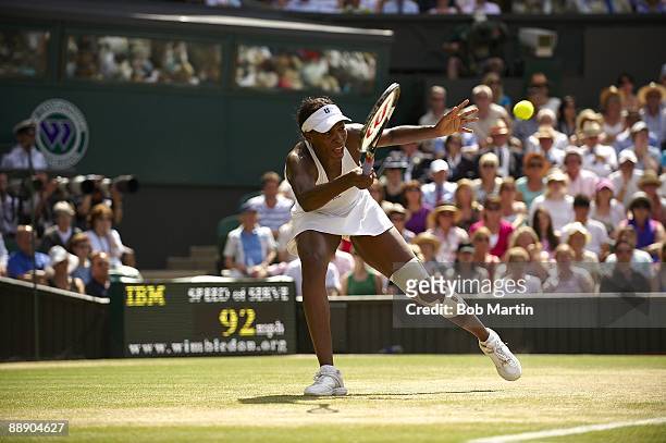 Venus Williams in action vs USA Serena Williams during Women's Finals at All England Club. London, England 7/4/2009 CREDIT: Bob Martin