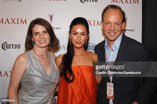 Kim O'Malley, Ice House Brand Manager, Megan Fox and Rob Gregory, Publisher of Maxim