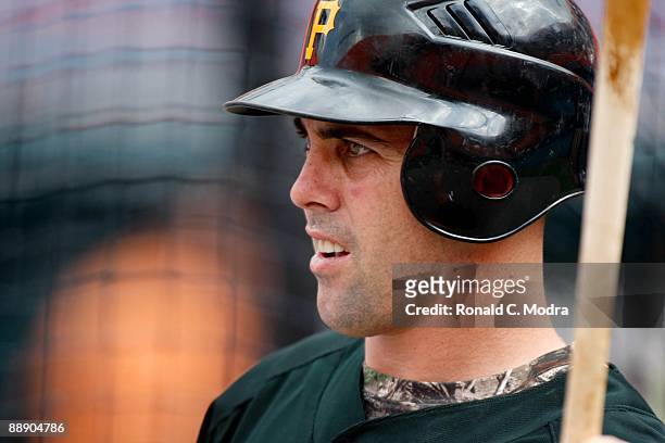 Jack Wilson of the Pittsburgh Pirates during batting practice before a MLB game against the Florida Marlins at LandShark Stadium on July 3, 2009 in...