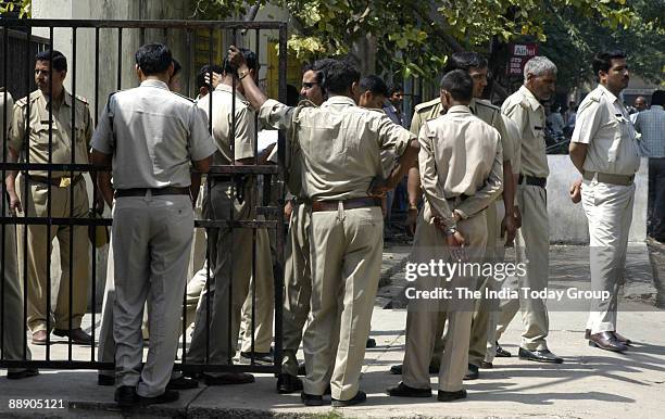 Ghaziabad court where Noida, Nithari children and women killer Moninder Singh Pandher and his servant Surender Koli were produced.