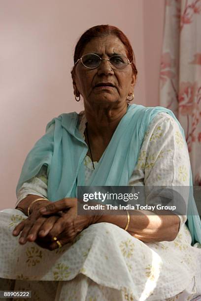 Anti Sikh riots survivor, Harminder Kaur, at her apartment in Tilak Vihar, New Delhi.