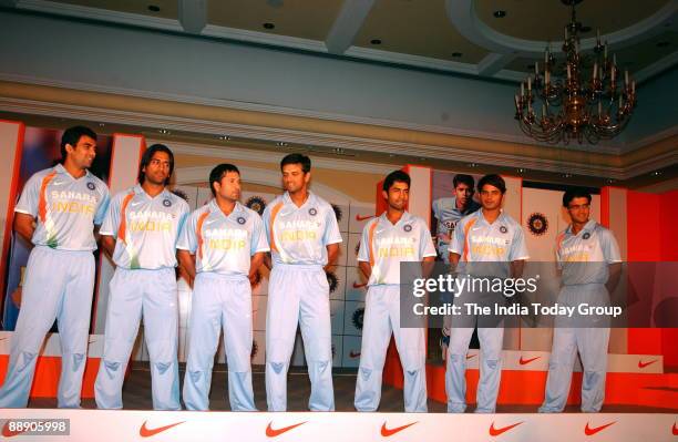 India Cricket Players Zaheer Khan, Mahendra Singh Dhoni, Sachin Tendulkar, Rahul Dravid, Dinesh Karthick, Shanthakumaran Sreesanth and Saurav Ganguly...