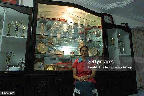 Koneru Humpy, Indian Chess Player and former World Champion at her Residence in Vijayawada, Andhra Pradesh, India