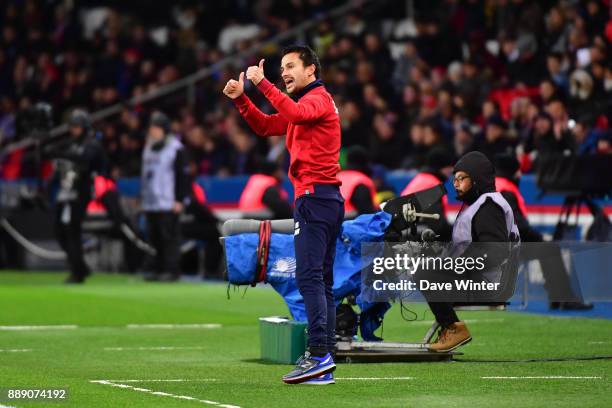 Lille temporary head coach Joao Sacramento during the Ligue 1 match between Paris Saint Germain and Lille OSC at Parc des Princes on December 9, 2017...