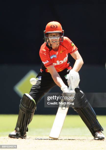 Lauren Ebsary of the Scorchers bats during the Women's Big Bash League WBBL match between the Perth Scorchers and the Brisbane Heat at North Sydney...