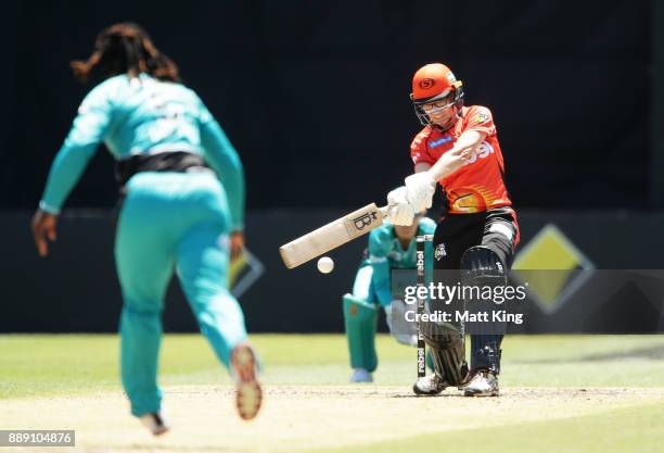 Lauren Ebsary of the Scorchers bats during the Women's Big Bash League WBBL match between the Perth Scorchers and the Brisbane Heat at North Sydney...