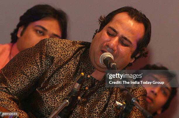 Singer Rahat Fateh Ali Khan at the musical evening organised by RPG records for the Rajiv Gandhi Foundation at the Siri Fort Auditorium, New Delhi.