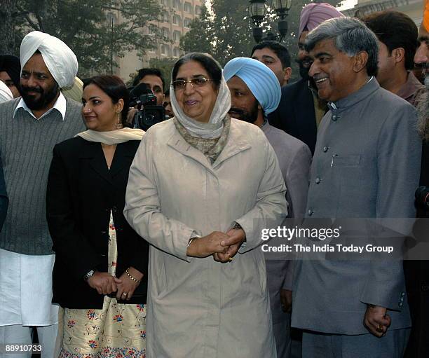 RAJINDER KAUR BHATTAL, DEPUTY CHIEF MINISTER OF PUNJAB WITH HER MLA AT KAPURTHALA HOUSE IN NEW DELHI