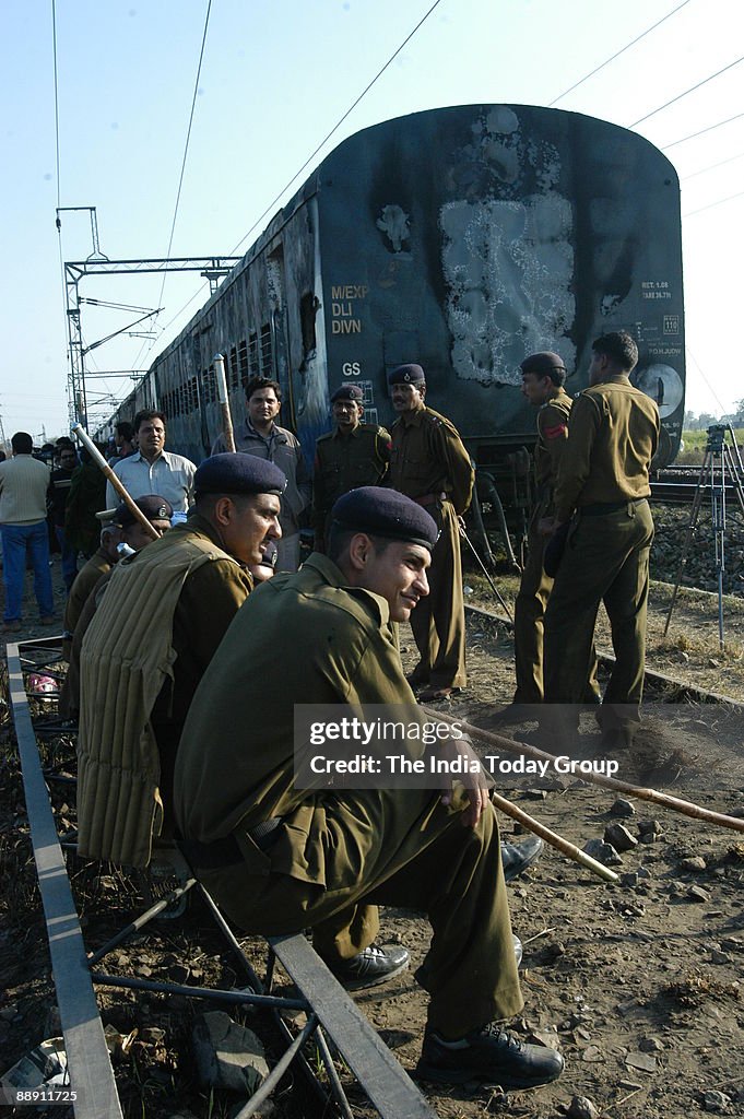 Two bogies of Samjhauta Express (Attari Express), which run between India and Pakistan, caught fire reportedly by twin blasts at Diwana Station near Panipat in Haryana at around 2315 hrs IST on Sunday, leaving 67 people dead and over 50 injured. The dead