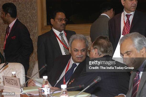 Pakistan Foreign Secretary, Riaz Mohammed Khan with Pakistani Foreign Minister Khurshid Mehmood Kasuri at the ceremony of the 14th South Asian...