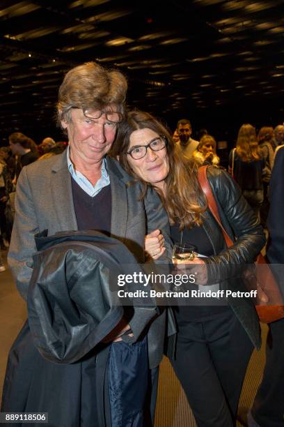 Director Etienne Chatiliez and guest attend "The Celebration of Gabriel Yared 's Film Music" at Philharmonie De Paris on December 9, 2017 in Paris,...