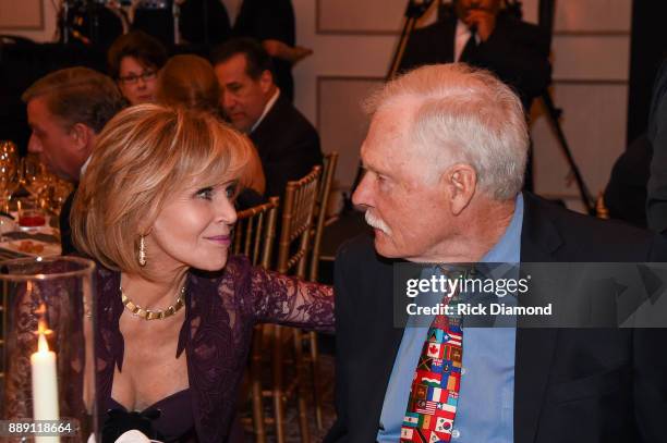 Academy-Award Winning Actress Jane Fonda and CNN's Founder Ted Turner attends GCAPP "Eight Decades of Jane" in celebration of Jane Fonda's 80th...