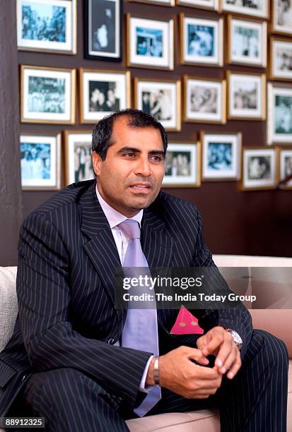 Shailendra Singh, Joint Managing Director, Percept Holdings poses during interview at office, in Mumbai, india. Potrait, Sitting, Talking