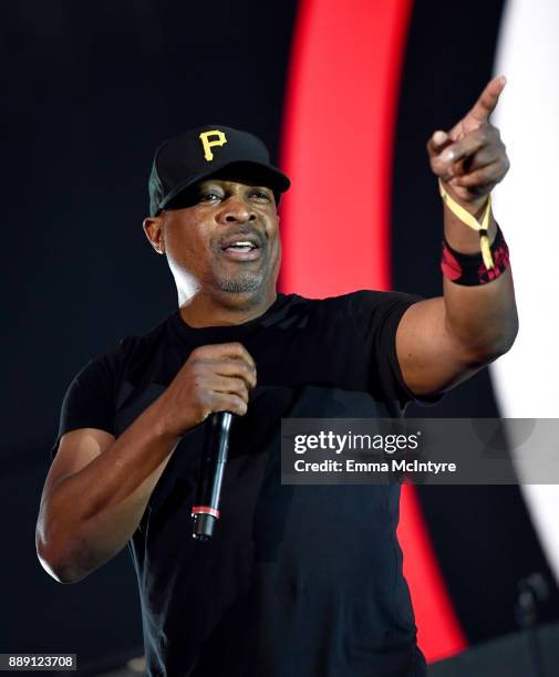 Chuck D of Prophets of Rage performs onstage at KROQ Almost Acoustic Christmas 2017 at The Forum on December 9, 2017 in Inglewood, California.