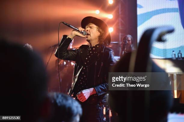Beck performs for fans and Hilton Honors members as part of Music Happens Here at Spring Studios on December 9, 2017 in New York City.