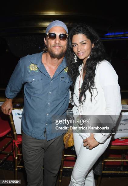 Matthew Mcconaughey and Camila Alves attend Duran Duran Performing Live For SiriusXM At The Faena Theater In Miami Beach During Art Basel on December...
