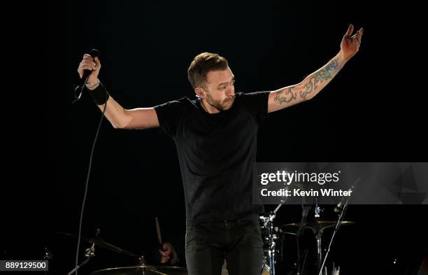Tim McIlrath of Rise Against performs onstage during KROQ Almost Acoustic Christmas 2017 at The Forum on December 9, 2017 in Inglewood, California.