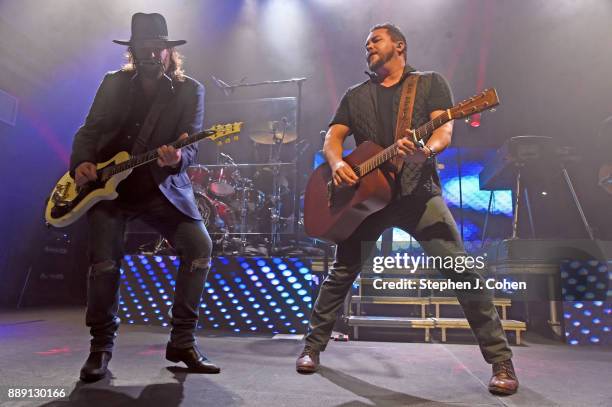 James Young and Mike Eli of the Eli Young Band performs at Mercury Ballroom on December 9, 2017 in Louisville, Kentucky.