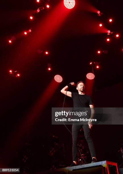 Tim McIlrath of Rise Against performs onstage during KROQ Almost Acoustic Christmas 2017 at The Forum on December 9, 2017 in Inglewood, California.