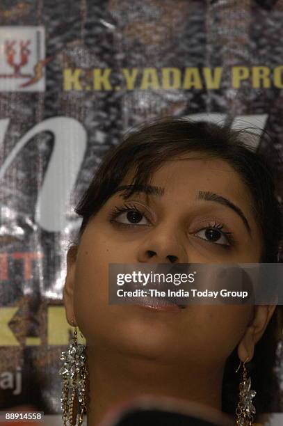 Anara Gupta, former Miss Jammu & Kashmir and Bollywood actress at Press meeting in New Delhi, India