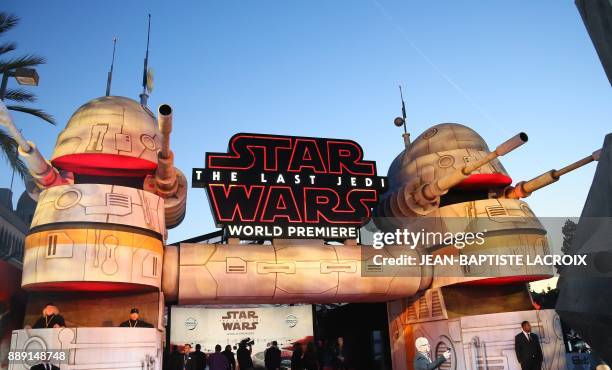 Guest arrive for the premiere of Disney Pictures and Lucasfilm's "Star Wars: The Last Jedi" at The Shrine Auditorium, in Los Angeles on December 9,...