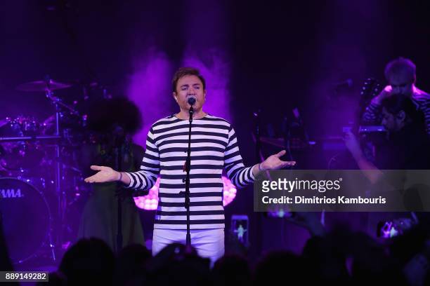 Simon Le Bon of Duran Duran performs live for SiriusXM at the Faena Theater in Miami Beach during Art Basel on December 9, 2017 in Miami Beach,...