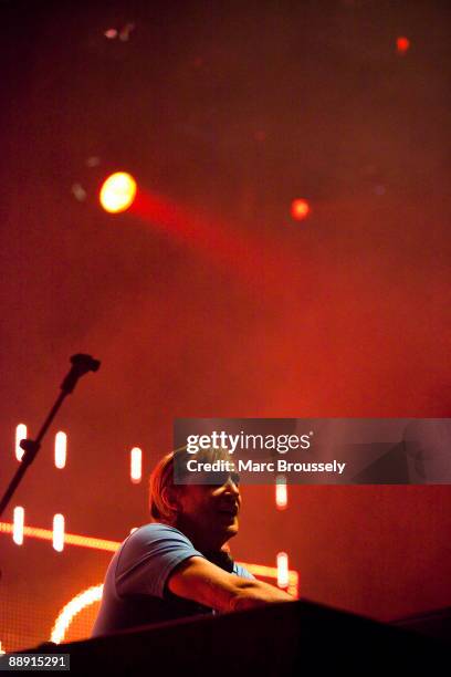 David Guetta performs on stage as part of the iTunes Live Festival at The Roundhouse on July 8, 2009 in London, England.