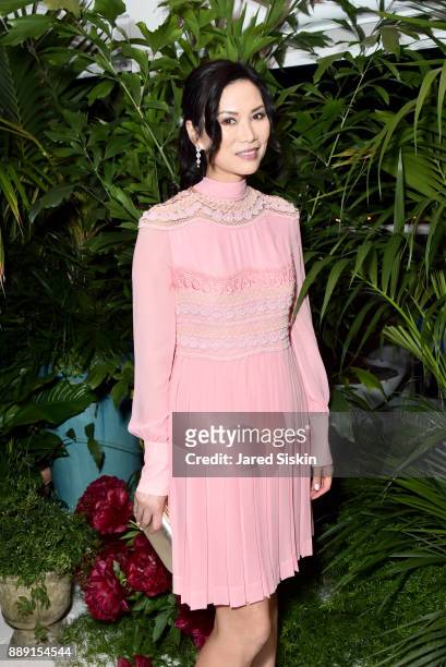 Actress Wendi Deng Murdoch attends the Gucci X Artsy dinner at Faena Hotel on December 6, 2017 in Miami Beach, Florida.