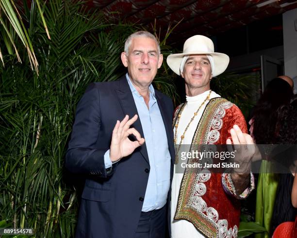 Music Executive Lyor Cohen and Hotelier Alan Faena attends the Gucci X Artsy dinner at Faena Hotel on December 6, 2017 in Miami Beach, Florida.