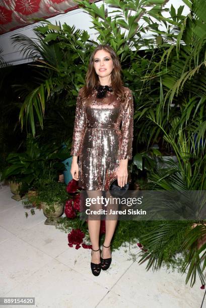 Actress Wendi Deng Murdoch, Founder at Artsy Carter Cleveland and Businesswoman Dasha Zhukova attend the Gucci X Artsy dinner at Faena Hotel on...