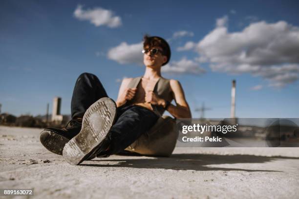 laziness on beach - steampunk decor stock pictures, royalty-free photos & images