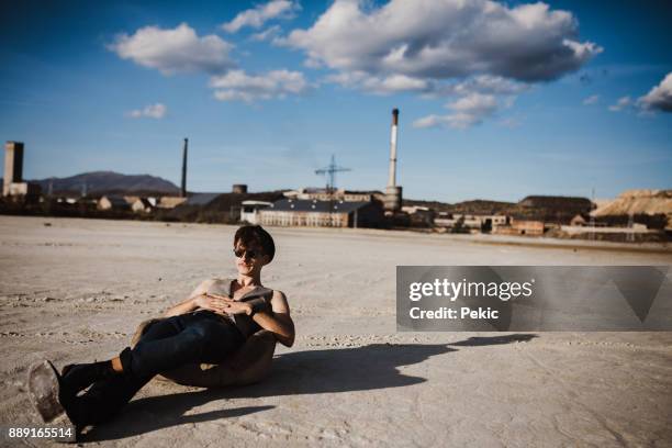 rebel on a pause - steampunk men stock pictures, royalty-free photos & images