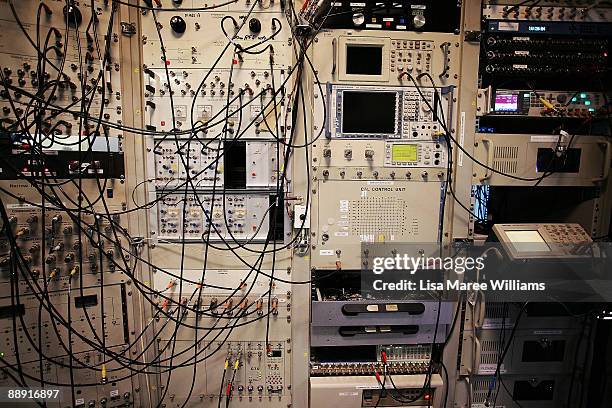 General view of measuring equipment in the control room of The Australian Commonwealth Scientific and Industrial Research Organisation's Australia...