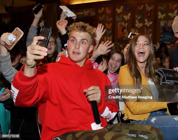 YouTube Personality Jake Paul and girlfriend Erika Costell attend the 4th Annual Solis Family Reading at the Calabasas Civic Center on December 6,...