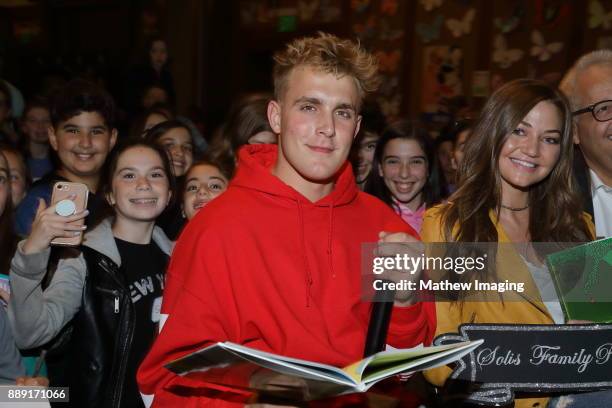 YouTube Personality Jake Paul and girlfriend Erika Costell attend the 4th Annual Solis Family Reading at the Calabasas Civic Center on December 6,...