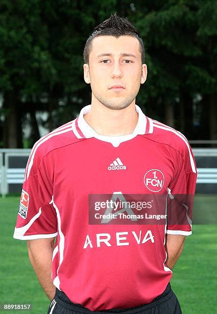Dominic Maroh poses during the 1. FC Nuernberg team presentation on July 8, 2009 in Nuremberg, Germany.