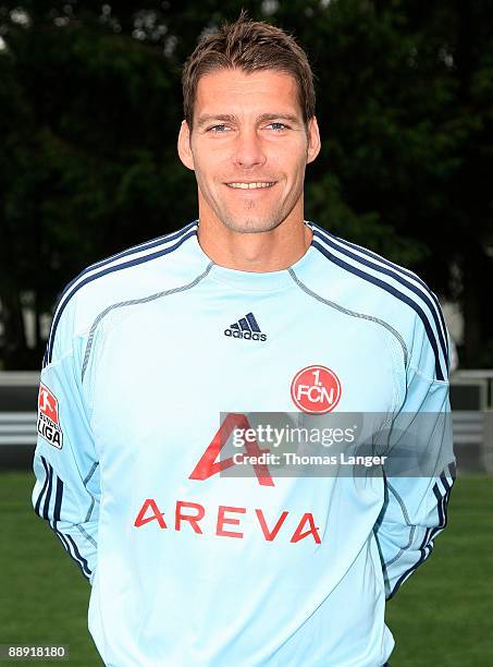 Daniel Klever poses during the 1. FC Nuernberg team presentation on July 8, 2009 in Nuremberg, Germany.