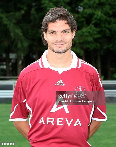 Angelos Charisteas poses during the 1. FC Nuernberg team presentation on July 8, 2009 in Nuremberg, Germany.