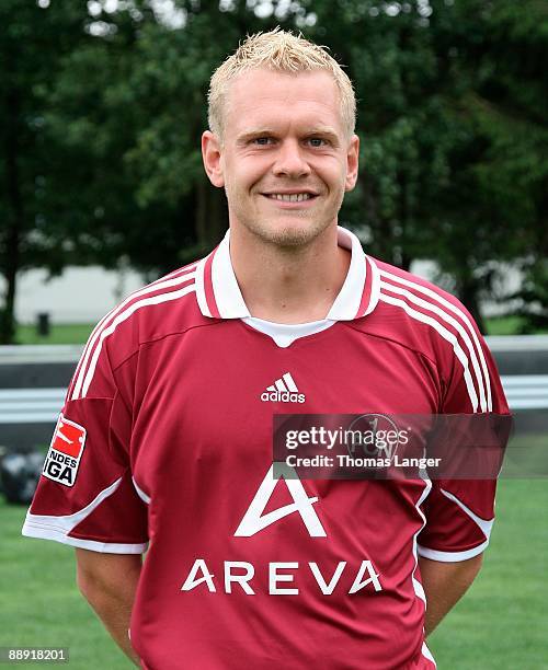 Andreas Wolf poses during the 1. FC Nuernberg team presentation on July 8, 2009 in Nuremberg, Germany.