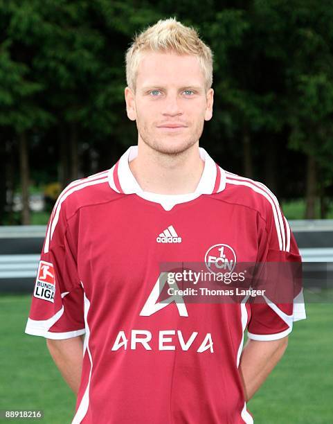 Peter Perchtold poses during the 1. FC Nuernberg team presentation on July 8, 2009 in Nuremberg, Germany.