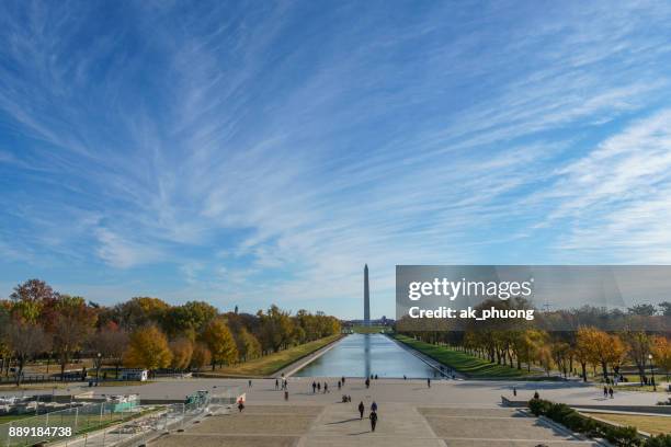 scenery on the end of autumn in washington dc, usa - travel magazine cover stock pictures, royalty-free photos & images