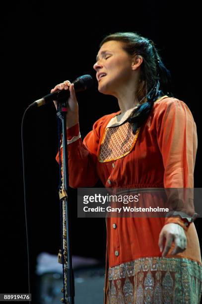 Emiliana Torrini performs on stage on the first day of Eurockeennes Festival at Malsaucy on July 3, 2009 in Belfort, France.