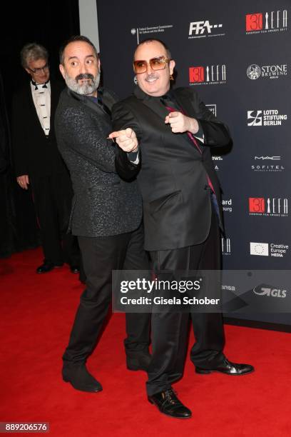 Javier Camara and Carlos Areces during the 30th European Film Awards 2017 at 'Haus der Berliner Festspiele' on December 9, 2017 in Berlin, Germany.