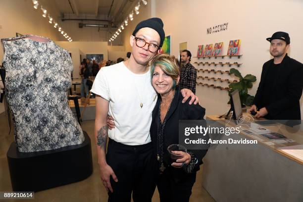 Lee Taylor Jones and Tanya Ragir attend at Brittney Palmer's "No Agency" Art Show + Shop At Art Basel Miami 2017 on December 9, 2017 in Miami,...