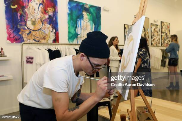 Lee Taylor Jones attends at Brittney Palmer's "No Agency" Art Show + Shop At Art Basel Miami 2017 on December 9, 2017 in Miami, Florida.