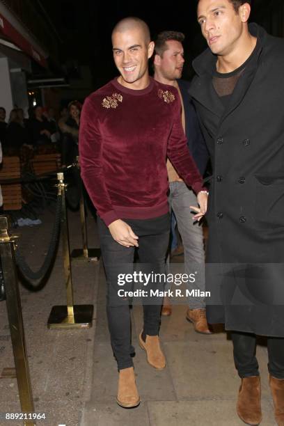 Max George at Bunga Bunga Covent Garden on December 9, 2017 in London, England.