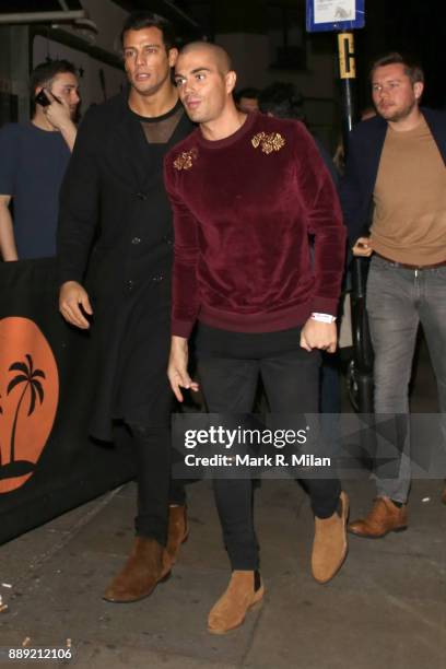 Max George at Bunga Bunga Covent Garden on December 9, 2017 in London, England.