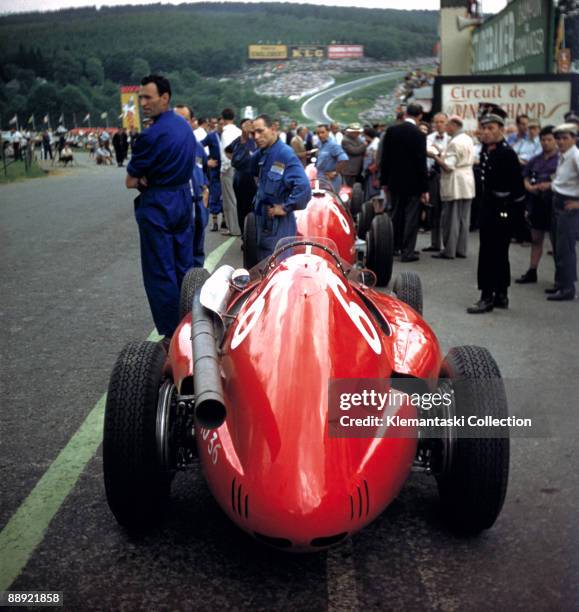 The Belgian Grand Prix; Spa-Francorchamps, June 20, 1954. A wonderful color shot from practice for the Belgian Grand Prix . Note the expressions of...