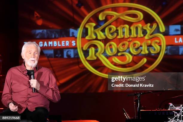 Kenny Rogers performs in concert at Golden Nugget Casino on December 9, 2017 in Atlantic City, New Jersey.