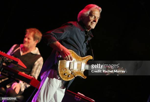 John McLaughlin performs onstage during John McLaughlin & Jimmy Herring's final concert of "The Meeting of the Spirits" farewell U.S. Tour at Royce...